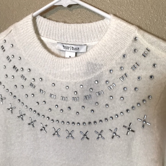 WHBM women’s short sleeve top  SIZE Medium. Bling - Picture 7 of 11